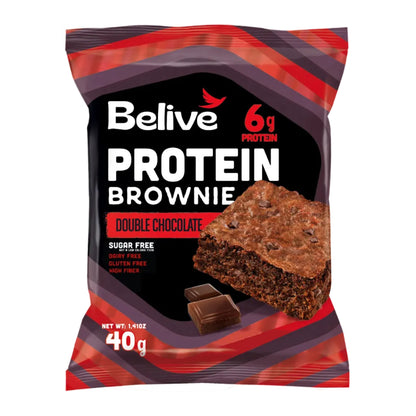 Chocolate Protein Brownie (Gluten Free, Dairy & Sugar Free, Box of 10) - Belive be Free 