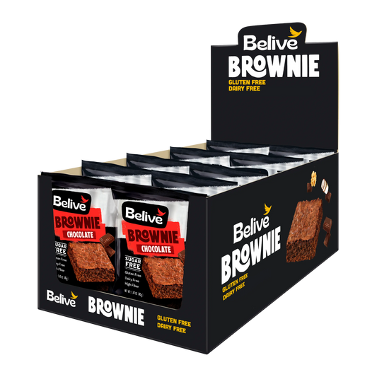 Gluten Free Brownie Chocolate (Sugar Free & Dairy Free, Box of 10) - Belive be Free 