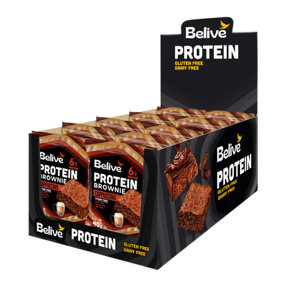 Gluten Free Protein Brownie – Cappuccino Flavour (Sugar Free, Dairy Free - Box of 10) Belive be Free