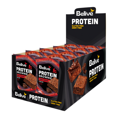 Chocolate Protein Brownie (Gluten Free, Dairy & Sugar Free, Box of 10) - Belive be Free 