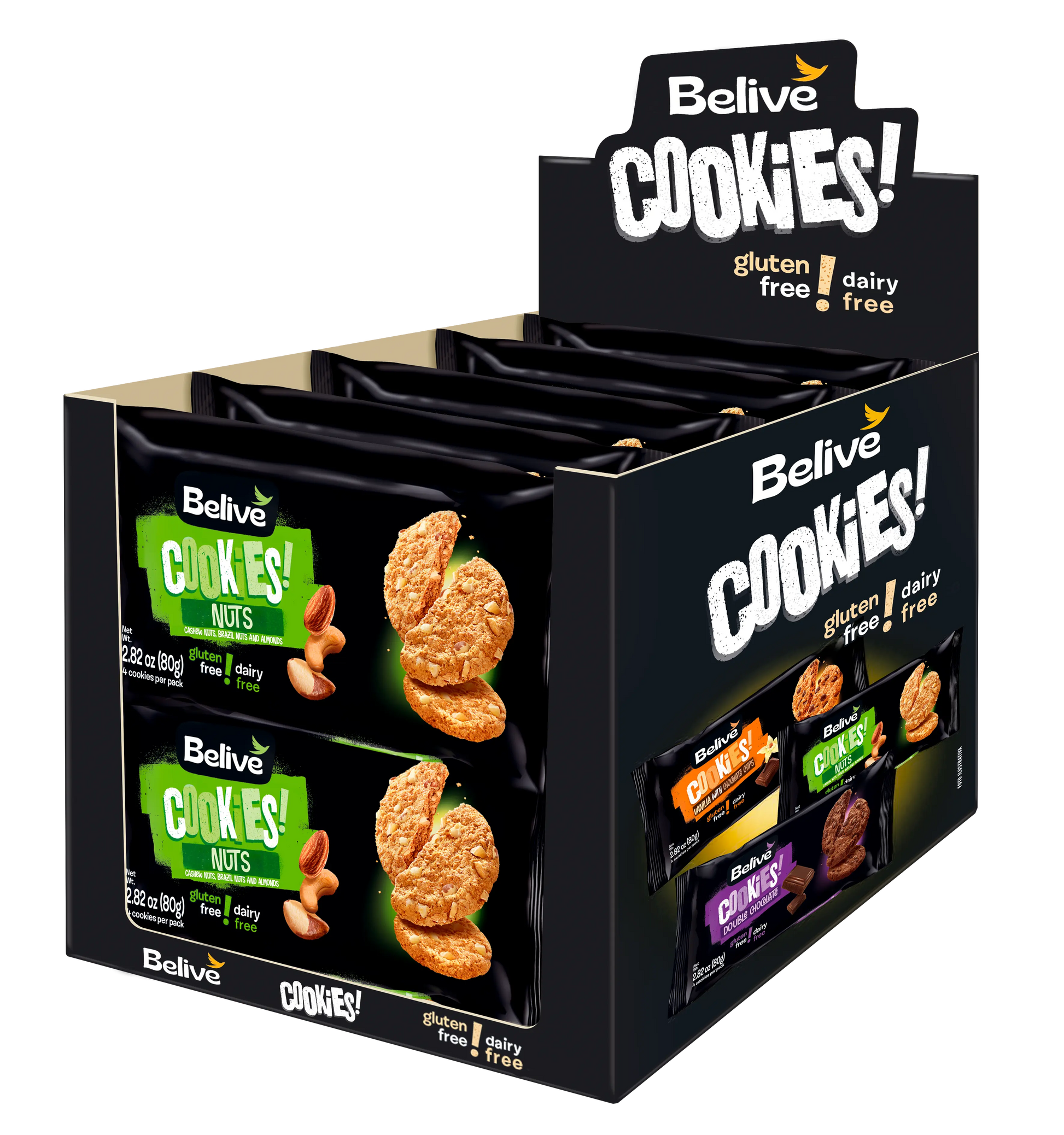 Gluten Free Nut Cookies (Dairy Free, Box of 10) - Belive be Free